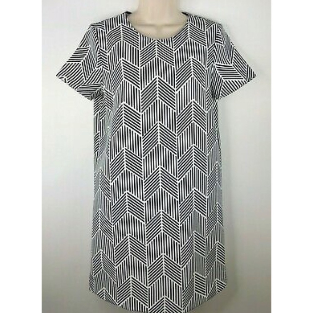 Zara Basic Chevron Shift Dress - image 1
